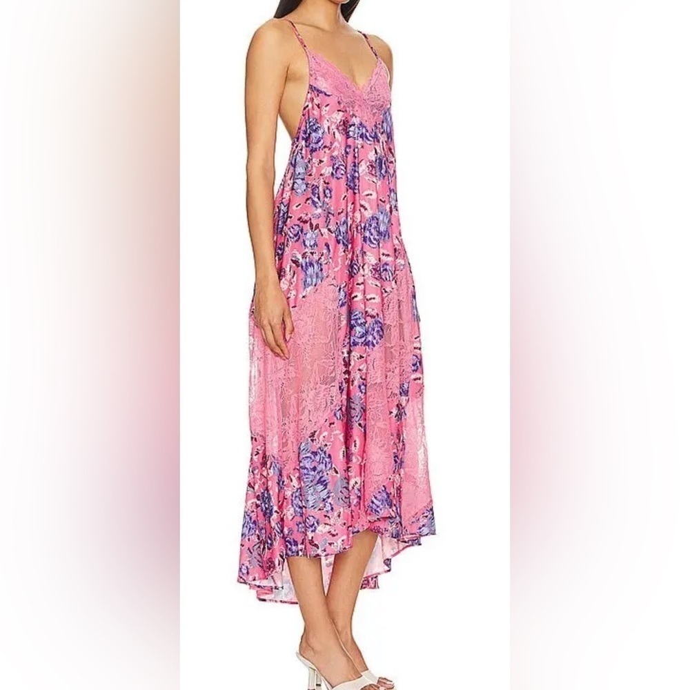 Free People First Date Printed Maxi Slip - Picture 3 of 8